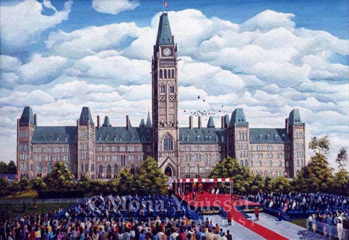 The Canadian Constitution Act- painting by Mona Youssef