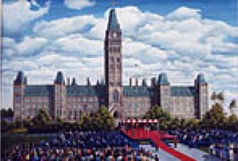 The Canadian Constitutional Act - painting by Mona Youssef