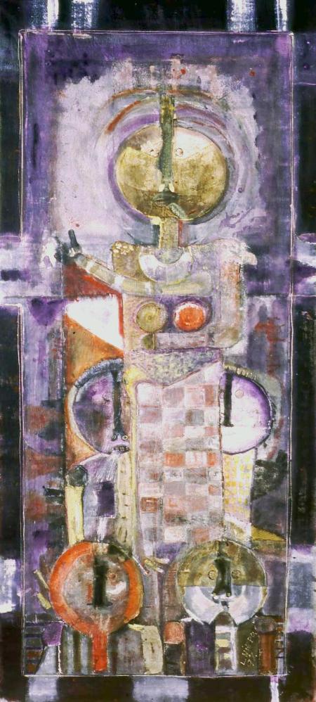 Ballenese Woman with Children - Painting by lez Niepo