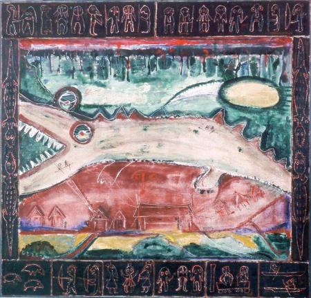 Korogo Village - Painting by lez Niepo