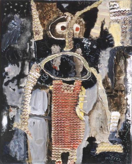 Woman in a red sulu by Lez Niepo